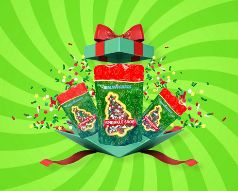 Elfin Around Christmas Sprinkle Medley | Holiday Cookie & Cake Sprinkles | 8 Ounce Bag | Manvscakes