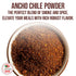 Ancho Chile Pepper Powder Ground 1 LB (16oz) – All Natural for Mexican Mole, Sauces, and Meats
