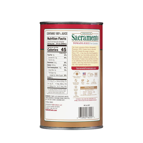 46 2-Pack Sacramento Tomato Juice, No Added Sugar or High Fructose Corn Syrup, Ounce Cans