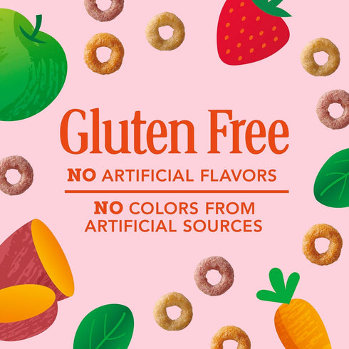 10.6 oz Cheerios Veggie Blends Breakfast Cereal, Apple Strawberry, Made with Fruits and Veggies