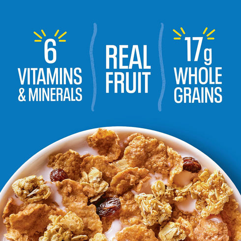 24.5 oz Kellogg's Raisin Bran Crunch Breakfast Cereal, Good Source of Fiber, Giant Size