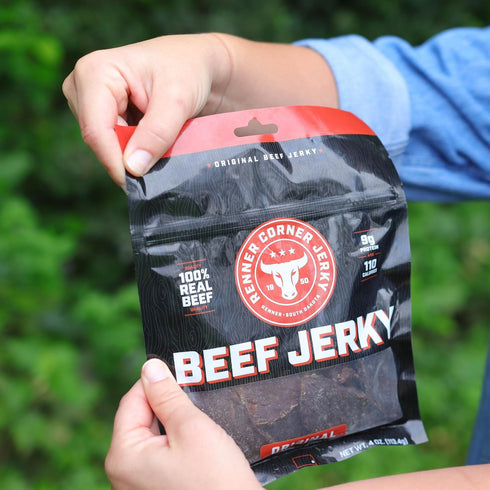 (4oz) 100% Renner Corner Jerky's Original Beef Jerky - Natural, Handcrafted Premium Beef, Made in South Dakota, No