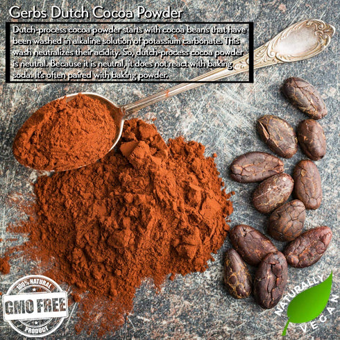 2 lbs. 22-24% 14 Gerbs Dutch Cocoa Powder | Cocoa Butter Fat, Resealable Bag | Rich, Smooth Dutch Process | Top