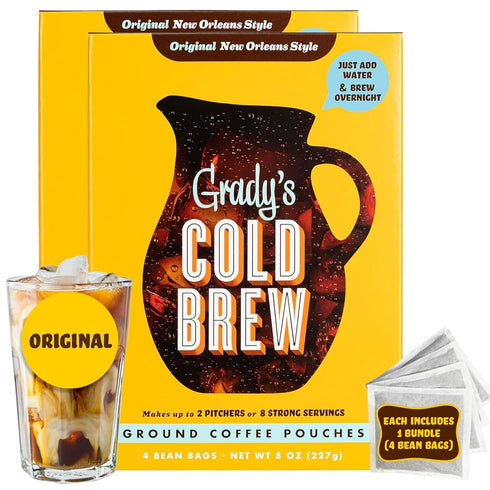 GRADYS COLD BREW, New Orleans Style, 100% Arabica Ground Coffee & Chicory