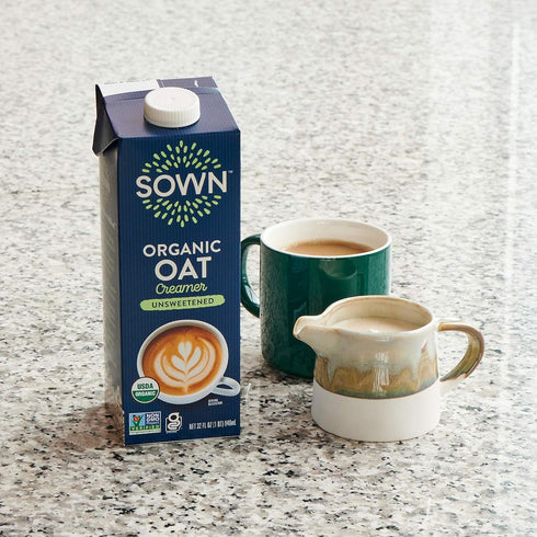 0g 32oz SOWN Organic Oat Creamer Unsweetened - Barista Oat Milk Non Dairy Coffee Creamer - Plant Based, Dairy-Free