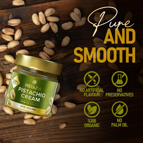 7.05 oz (200g) Pistazia Pistachio Cream Premium Turkish Pistachio Spread Organic, No Additives Perfect for Dubai
