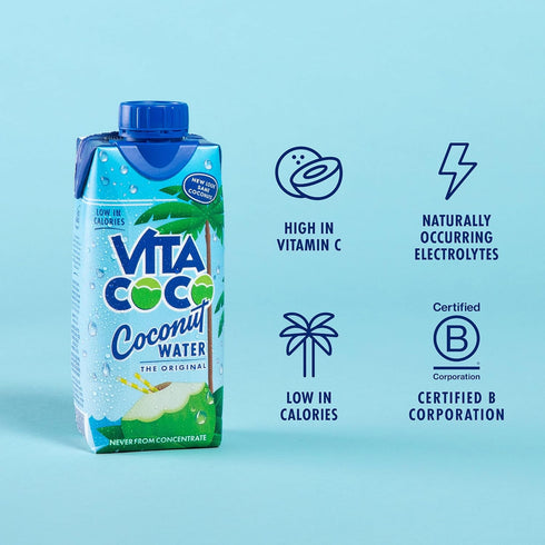 133.2 Oz (Pack 12) Vita Coco Coconut Water Full Of Vitamin C & Potassium Pure Fl