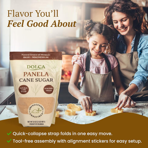 1:1 Dolca Panela Unrefined Cane Sugar from Evaporated Cane Juice Granulated Panela with Rich Caramel Flavor Replacement