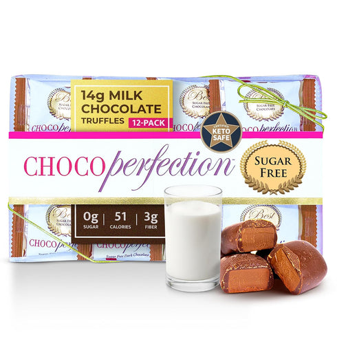 ChocoPerfection Zero Sugar Milk Chocolate Truffles - Keto Friendly Smooth Creamy European