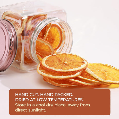 2.5 OZ (71g) 100% Premium Dried Orange Slices Dehydrated Oranges - Natural Gluten Free Fruit Snacks Made in US Dry