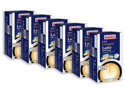 Gold Kili Instant Honey Ginger Latte, 7.7-Ounce, 10-Count (Pack of 6)