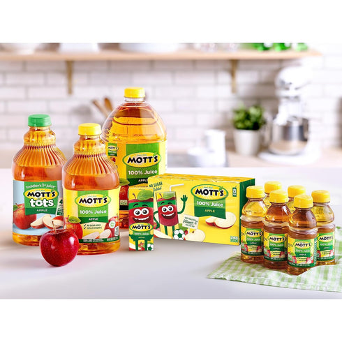 64 Oz 40% 100% Mott's For Tots Apple, Fl Bottle, Juice With Purified Water, Good Source Of Vitamin C, Less Sugar Than