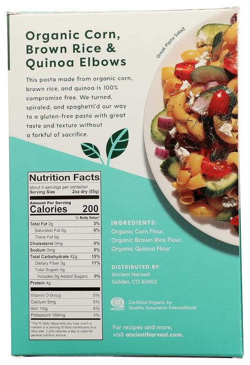 Ancient Harvest Quinoa Pasta, Elbows, 8 Ounce