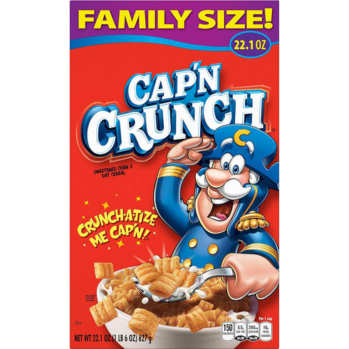 22.1oz (Pack 2) Cap'n Crunch Cereal, Original, Box