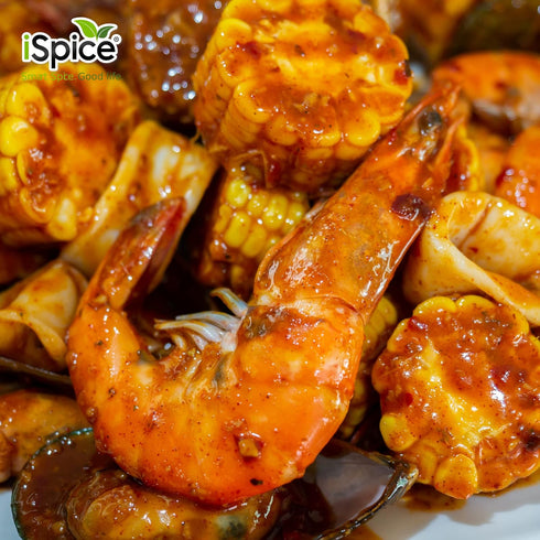 iSpice - Salt-Free, Sugar-Free, 100% Fat-Free Pure Wellness Seafood Super Spice Blend - All Natural, Ready to Use