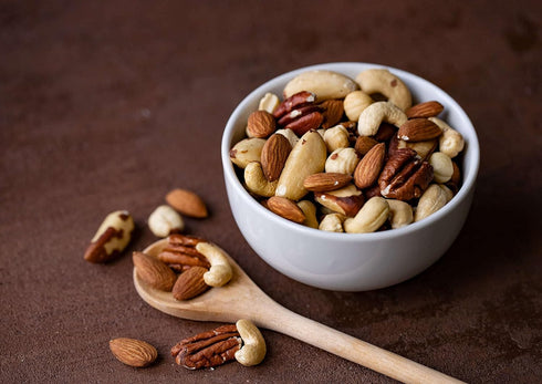 1 Food to Live Organic Deluxe Unsalted Nuts Mix, Pound A Blend of Dry Roasted Organic Raw Pecans, Cashews, Hazelnuts
