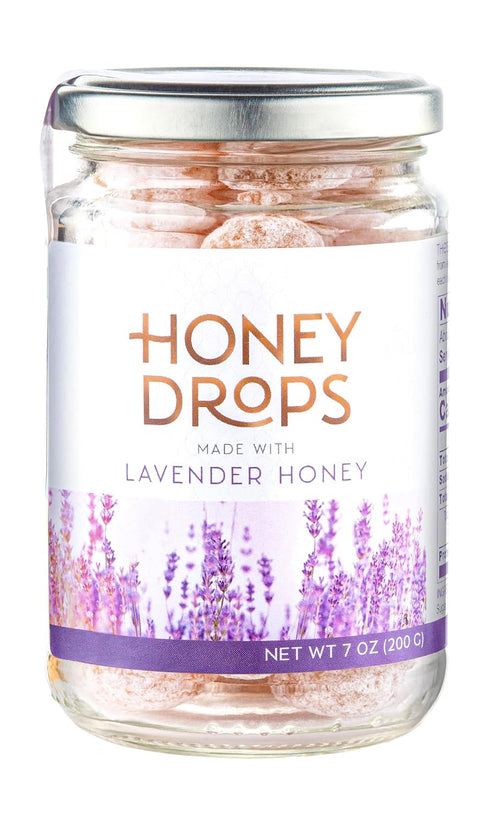 7oz (Pack 2) Gourmanity Honey Drops Made with Lavender Honey, Fruity and Floral Touch Carefully Crafted from Natural