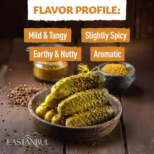 8.11oz, Eastanbul Mustard Seed, Yellow Mustard Seeds, Semilla de Mostaza, Ideal for Cooking, Premium, Whole, Natural