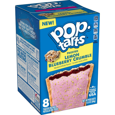 (96 Pop-Tarts Toaster Pastries, Breakfast Foods, Kids Snacks, Frosted Lemon Blueberry Crumble Pop-Tarts)