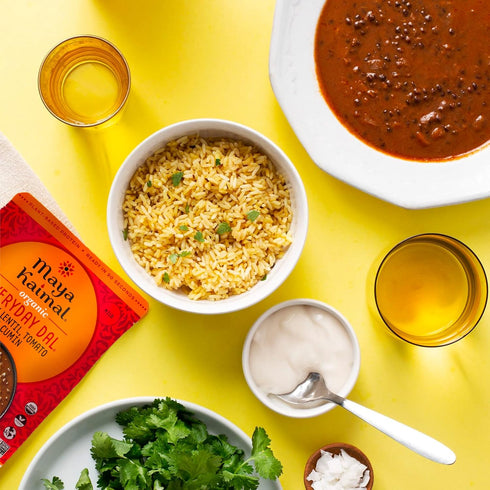 Pack 10oz Pack 3 Maya Kaimal Foods - Organic Indian Everyday Dal - Variety - Red Lentil, Black Lentil, Green Split Pea