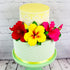 Global Sugar Art Hibiscus Sugar Cake Flower Spray, Hot Pink Hawaiian Cake Flower, 1 Count by Chef Alan Tetreault