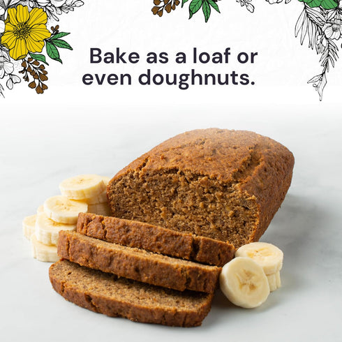 eat G.A.N.G.S.T.E.R. Vegan Banana Bread Mix, Allergy-Friendly Baking Mix, Grain-Free, No Dairy, Nuts, Gluten, Dairy
