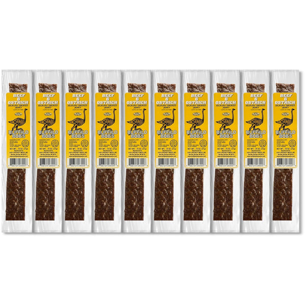 Buffalo Bob's Wild Game Beef Jerky- Ostrich Jerky 10 Pack