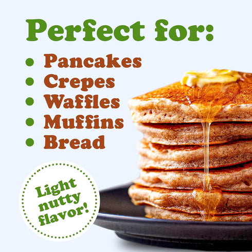 4 Food to Live Whole Grain Buckwheat Flour Blend, Pounds - A Custom Mix of Buckwheat Flour and Oat Flour, Non-GMO, Fine