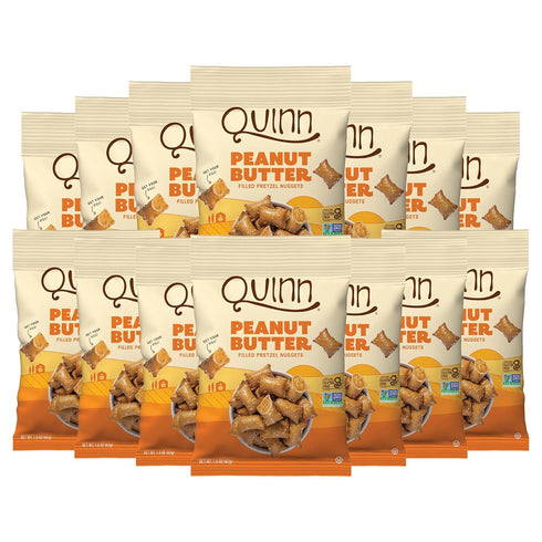 Quinn Creamy Peanut Butter Filled Pretzel Nuggets - Made with Real Ingredients,