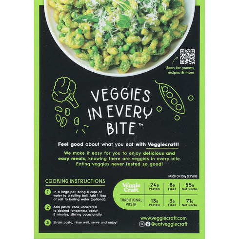 24 8 oz (Pack 2) Veggiecraft Farms Cavatappi Pasta - Gluten Free Cavatappi, High Protein Plant Based Noodles with Pea