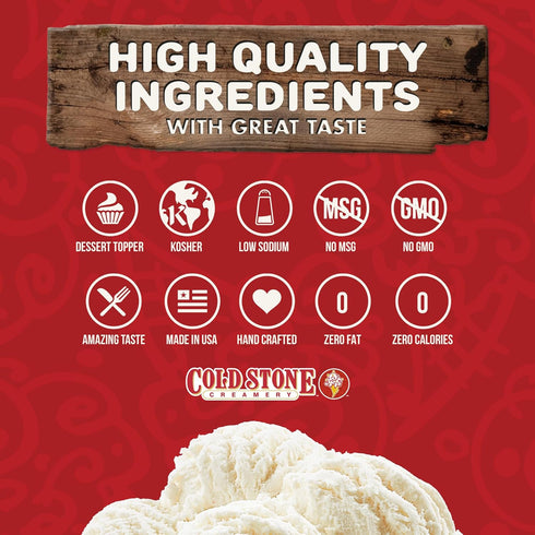 0 0 Cold Stone Creamery Ice Cream Seasoning Toppers by FlavorGod - Healthy Dessert Toppers - Calories, Sodium, Kosher