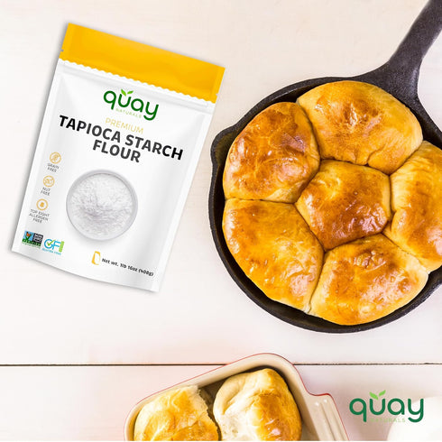 1.5 lb 100% Quay Naturals Organic Tapioca Starch Flour - Gluten Free, Non-GMO - Yuca Root - Thickening Agent for Sauces