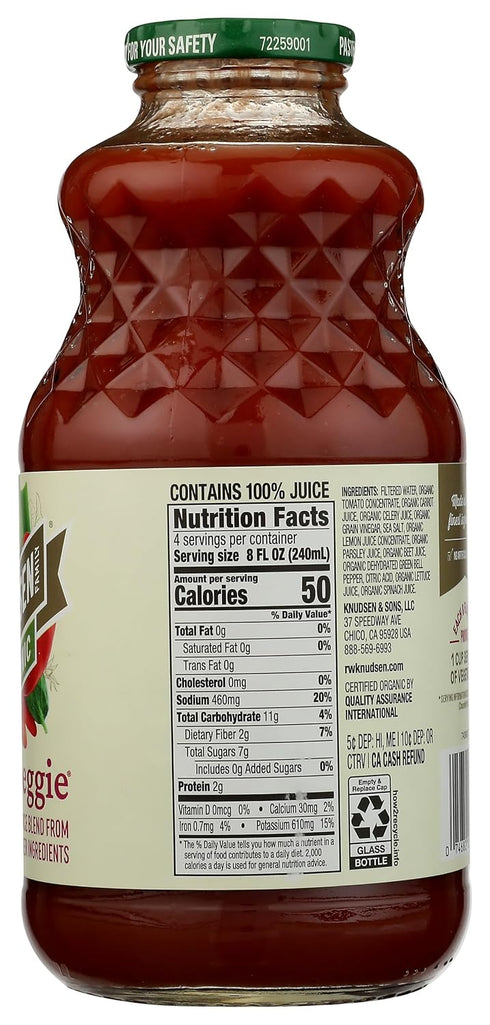 32oz RW Knudsen, Organic Very Veggie Juice