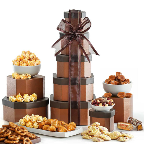 Broadway Basketeers Mother's Day Basket, Gift Basket with Gourmet Snack Assortment for