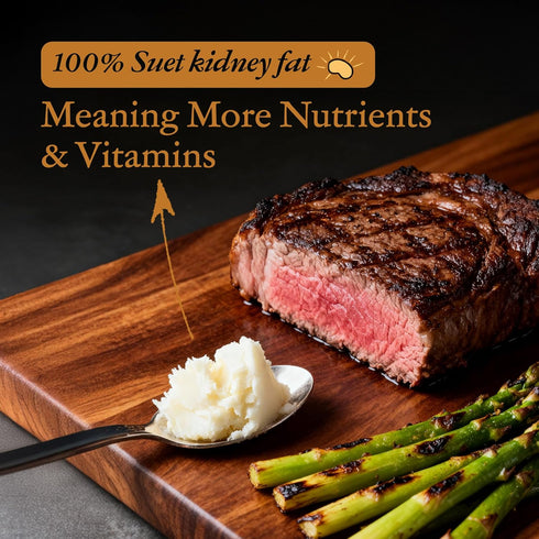 28oz, 100% 1.75lbs Wagyu Beef Tallow Pure Suet Kidney Fat, Triple-Rendered, USDA Inspected