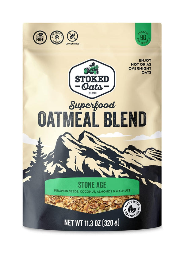 Stoked Oats - Stone Age High Protein, Low Sugar Breakfast - Gluten