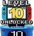 Level 10th Unlocked Cake Topper - 10th Birthday Level Up Game Theme Party Decorations for Kids