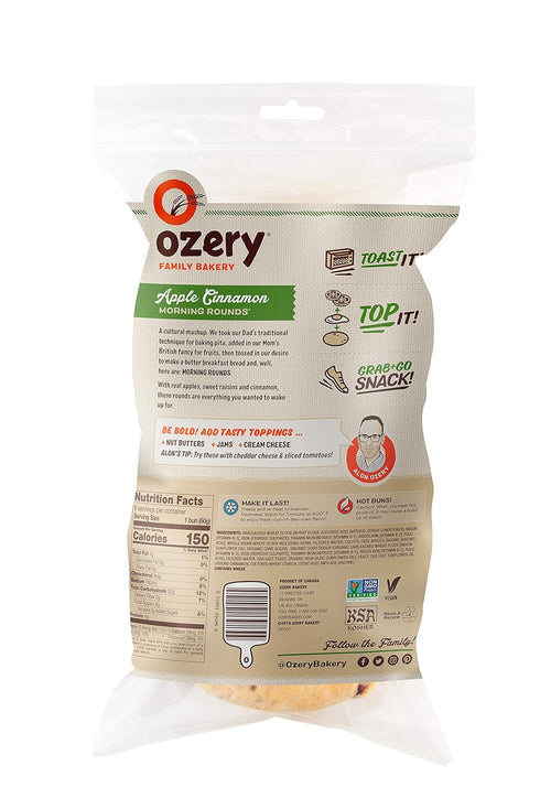 Ozery 6-Count (Pack 2) Bakery Apple Cinnamon Morning Rounds, Bag