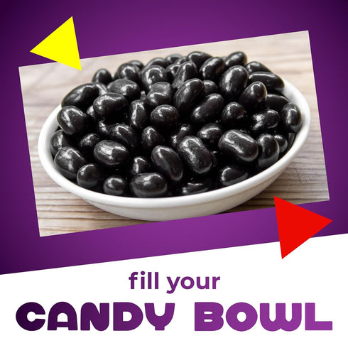 2 Black Licorice Jelly Beans | Pound Bag | Black Jelly Beans Bulk | Old Fashioned Candy for Buffet, Snacking & Gifting