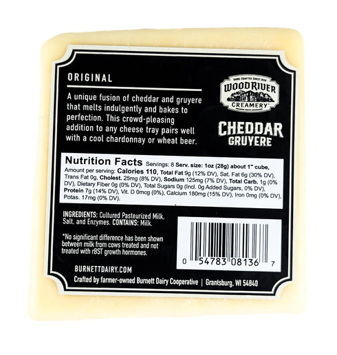 Generic 8 oz (Pack 2) Cheddar and Gruyere Cheese Blend, Gourmet Artisan Cheese Mix, Rich & Savory Flavor