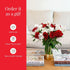BloomsyBox Forever Blooming Bouquet Fresh Red Roses & White Alstroemeria (Glass Vase Included) Fresh Flowers