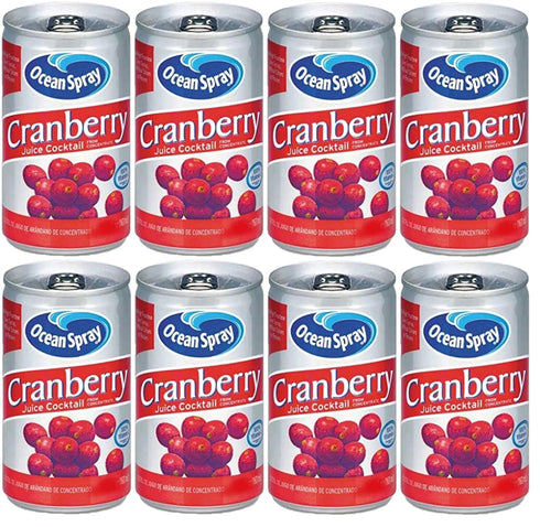 iPettie (7.2 oz. 8 Pack) Ocean Spray Cranberry Juice fl. Cans / with Bay Area Marketplace Napkins