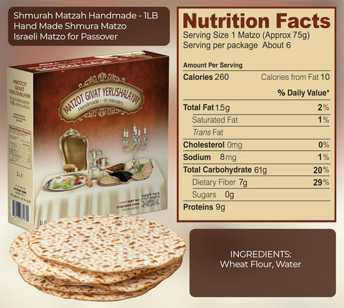 Keristir 1 Lb. Artisan Shmurah Matzos for Passover