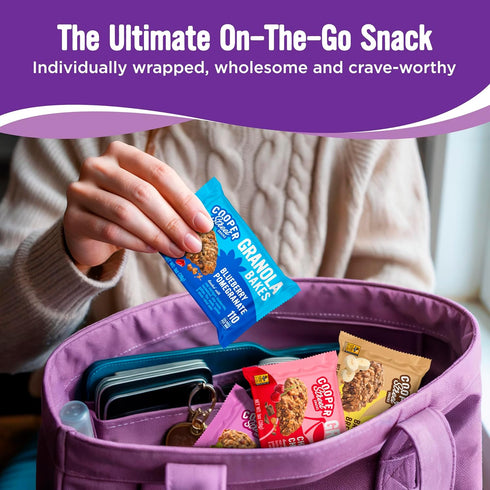 24 Pack Cooper Street Granola Bakes - Soft Baked Oats, Grain & Seeds Breakfast Granola Bars Variety - Nut & Dairy Free