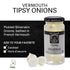 5 oz Pack 5 Tipsy Cocktail Onions in Jar with French Vermouth - Pickled Silverskin Onions for Cocktails, Appetizers