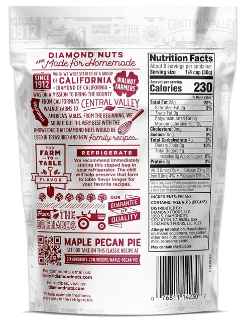 8 oz Diamond of California Chopped Pecans