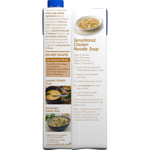 32 (Pack 6) Swanson Chicken Broth, Ounce