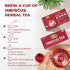 240 Count, 100% (Pack 6) LeafLea Hibiscus Tea Bags Individually Wrapped, Natural Hibiscus Flower Herbal Tea