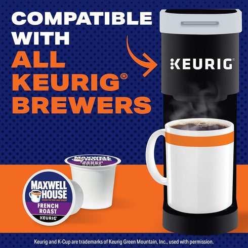84 Maxwell House French Roast Dark Roast K-Cup Coffee Pods, ct Box