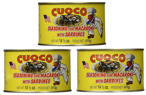 Cuoco Seasoning for Macoroni, Pasta con Sarde, 14.5 oz (Pack of 3)